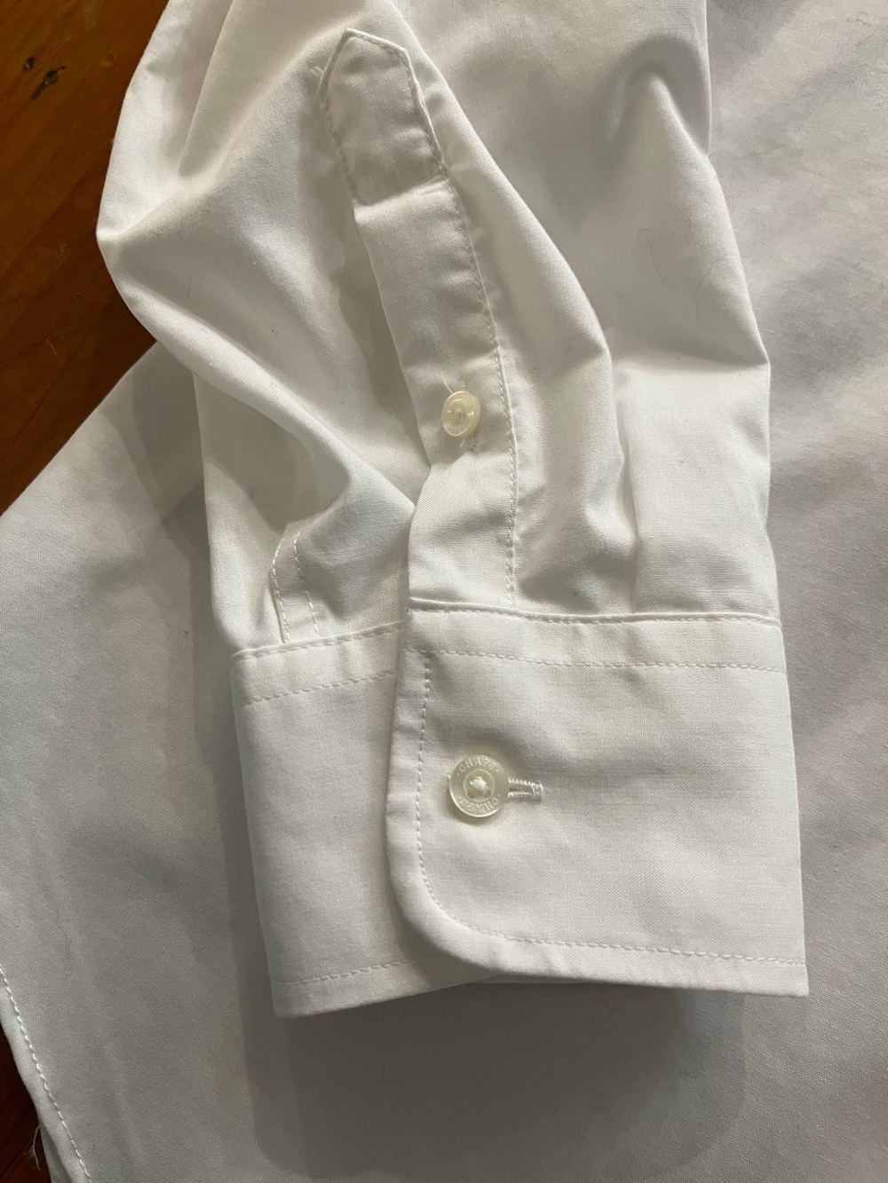 Chaps Perfect Crisp White Cotton Button Down Long Sleeve Shirt Preppy Classic - Picture 3 of 8